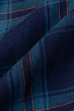 Load image into Gallery viewer, MENS COTTON BLUE CHECKERED SLIM FIT FULL SLEEVE CASUAL SHIRT