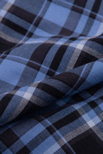 Load image into Gallery viewer, MENS COTTON BLUE CHECKERED SLIM FIT FULL SLEEVE CASUAL SHIRT