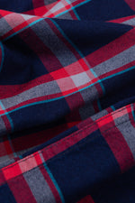 Load image into Gallery viewer, MENS COTTON BLUE CHECKERED SLIM FIT FULL SLEEVE CASUAL SHIRT