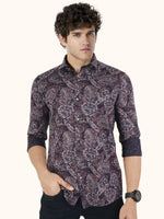 Load image into Gallery viewer, Men Smart Fit Floral Print Multicoloured Full Sleeve Shirt
