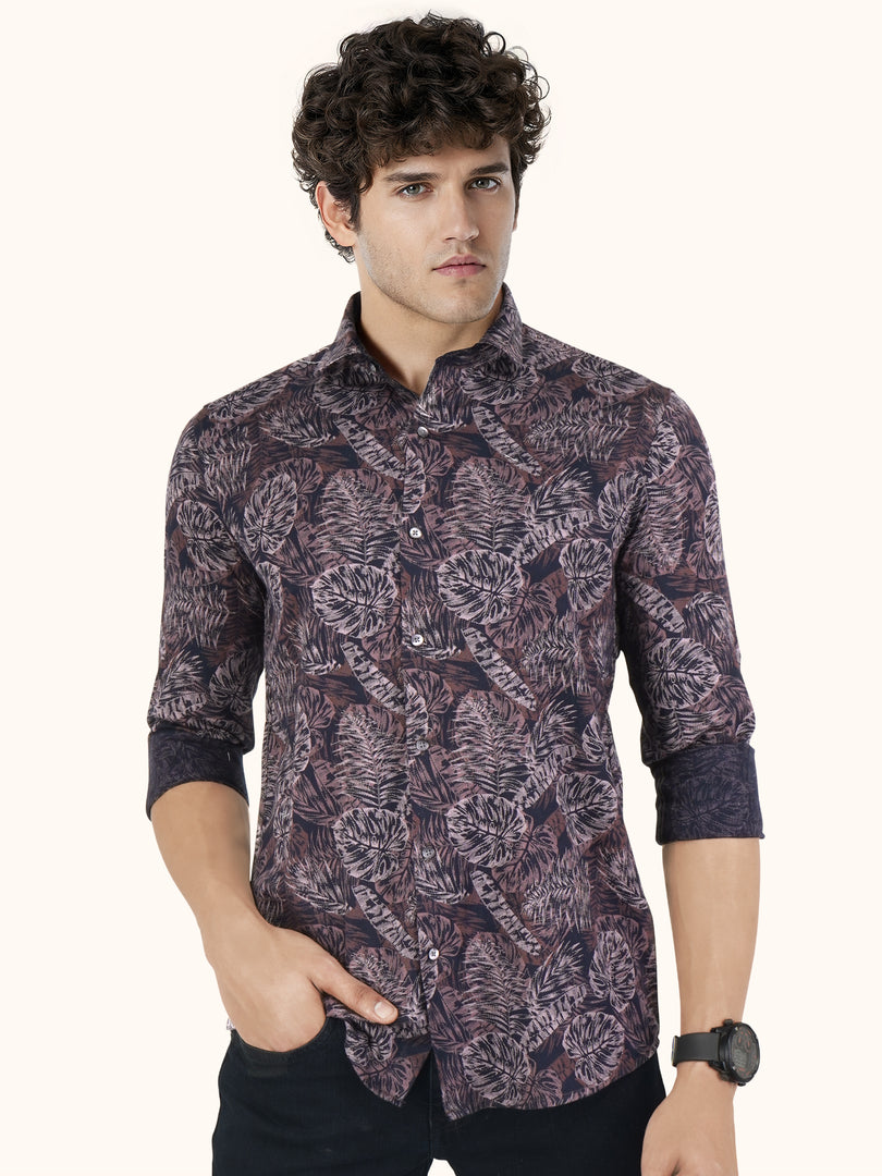 Men Smart Fit Floral Print Multicoloured Full Sleeve Shirt