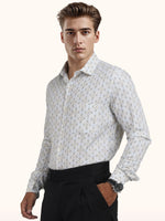 Load image into Gallery viewer, MENS COTTON MULTI COLOR PRINTED SMART FIT FULL SLEEVE FORMAL SHIRT
