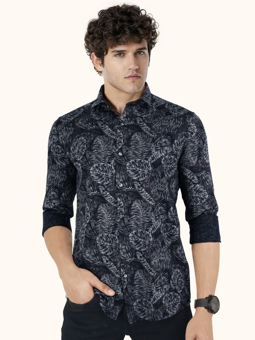 Men Smart Fit Floral Print Multicoloured Full Sleeve Shirt
