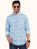 Load image into Gallery viewer, MENS COTTON SKY PRINTED SLIM FIT FULL SLEEVE CASUAL SHIRT
