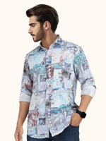 Load image into Gallery viewer, MENS CRACKER MULTI COLOR PRINTED SLIM FIT FULL SLEEVE CASUAL SHIRT
