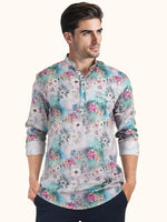 Load image into Gallery viewer, MENS COTTON MULTI COLOR PRINTED SLIM FIT SHORT KURTA
