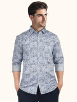 Load image into Gallery viewer, MENS COTTON SKY PRINTED SLIM FIT FULL SLEEVE CASUAL SHIRT
