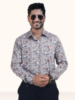 Load image into Gallery viewer, MENS COTTON MULTI COLOR PRINTED SMART FIT FULL SLEEVE FORMAL SHIRT
