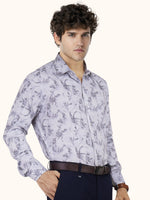 Load image into Gallery viewer, MENS COTTON SKY PRINTED SMART FIT FULL SLEEVE FORMAL SHIRT
