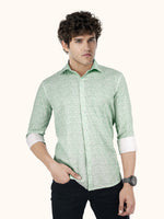 Load image into Gallery viewer, Men Smart Fit Abstract Print Green Full Sleeve Shirt
