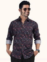 Load image into Gallery viewer, MENS CRACKER MULTI COLOR PRINTED SLIM FIT FULL SLEEVE CASUAL SHIRT
