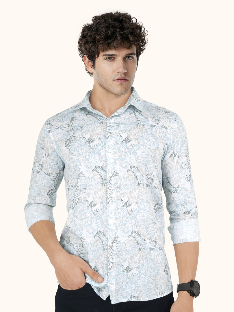 Men Smart Fit Floral Print Multicoloured Full Sleeve Shirt