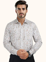 Load image into Gallery viewer, MENS COTTON MULTI COLOR PRINTED SMART FIT FULL SLEEVE FORMAL SHIRT
