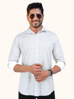 Load image into Gallery viewer, Men Smart Fit Abstract Print Grey Full Sleeve Shirt
