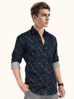 Load image into Gallery viewer, MENS CRACKER MULTI COLOR PRINTED SLIM FIT FULL SLEEVE CASUAL SHIRT
