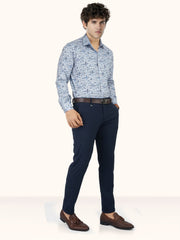 MENS COTTON MULTI COLOR PRINTED SMART FIT FULL SLEEVE FORMAL SHIRT