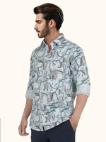 Load image into Gallery viewer, MENS CRACKER MULTI COLOR PRINTED SLIM FIT FULL SLEEVE CASUAL SHIRT
