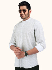 Men Smart Fit Abtract Print Brown Full Sleeve Shirt