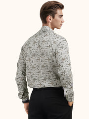 MENS COTTON MULTI COLOR PRINTED SMART FIT FULL SLEEVE FORMAL SHIRT