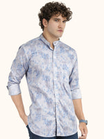 Load image into Gallery viewer, MENS COTTON SKY PRINTED SLIM FIT FULL SLEEVE CASUAL SHIRT
