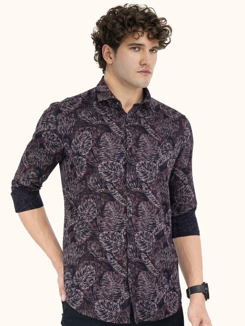 Men Smart Fit Floral Print Multicoloured Full Sleeve Shirt