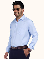 MENS SKY PLAIN SMART FIT FULL SLEEVE FORMAL SHIRT