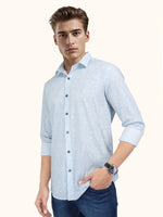 Load image into Gallery viewer, Men Smart Fit Floral Print Blue Full Sleeve Shirt
