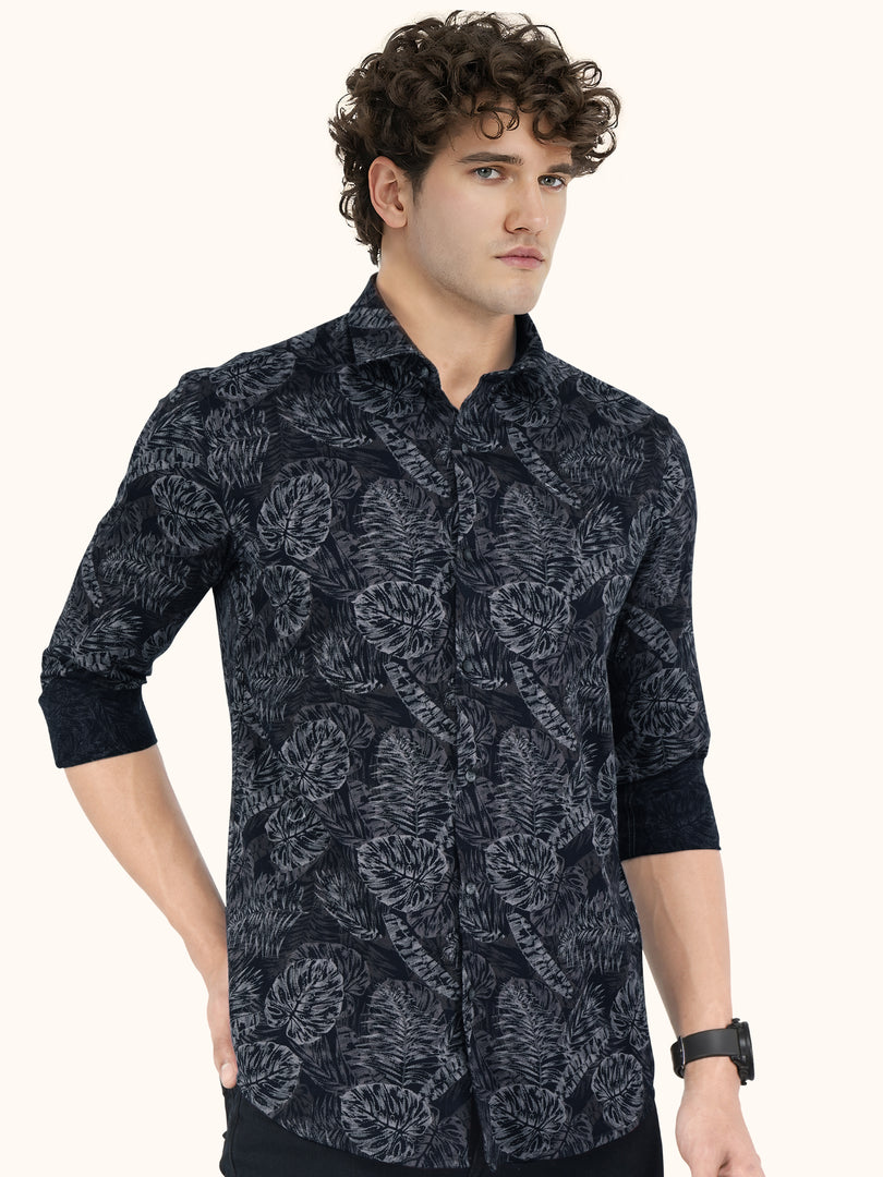 Men Smart Fit Floral Print Multicoloured Full Sleeve Shirt