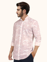 Load image into Gallery viewer, Men Smart Fit Floral Print Pink Full Sleeve Shirt
