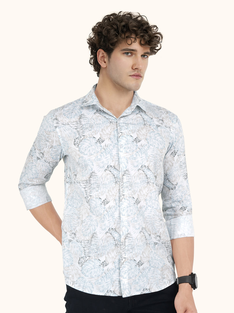 Men Smart Fit Floral Print Multicoloured Full Sleeve Shirt
