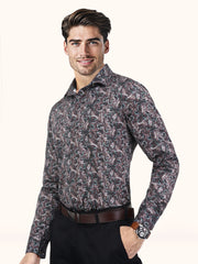 Men Smart Fit Abstract Print Multicoloured Full Sleeves Shirt