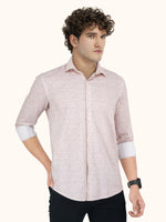 Load image into Gallery viewer, Men Smart Fit Abstract Print Rust Full Sleeve Shirt

