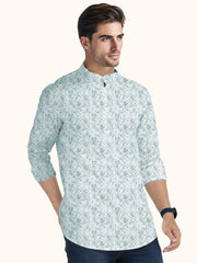 Men Smart Fit Abstract Print Sky Full Sleeve Kurta