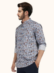 MENS COTTON MULTI COLOR PRINTED SLIM FIT FULL SLEEVE CASUAL SHIRT