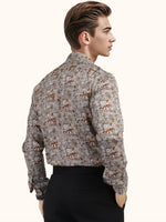 Load image into Gallery viewer, MENS COTTON MULTI COLOR PRINTED SMART FIT FULL SLEEVE FORMAL SHIRT
