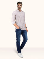 Load image into Gallery viewer, Men Smart Fit Floral Print Peach Full Sleeve Shirt
