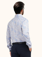 Load image into Gallery viewer, MENS COTTON SKY PRINTED SMART FIT FULL SLEEVE FORMAL SHIRT
