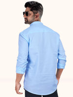 Load image into Gallery viewer, MENS POPCORN SKY PLAIN SLIM FIT SHORT KURTA

