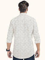 Load image into Gallery viewer, Men Smart Fit Floral Print Brown Full Sleeve Kurta
