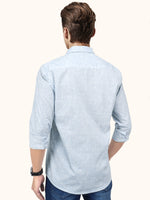 Load image into Gallery viewer, Men Smart Fit Floral Print Blue Full Sleeve Shirt
