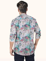 Load image into Gallery viewer, MENS COTTON MULTI COLOR PRINTED SLIM FIT SHORT KURTA
