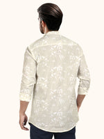 Load image into Gallery viewer, Men Smart Fit Floral Print Cream Full Sleeve Shirt
