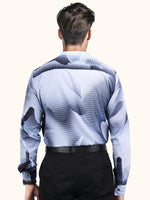 Load image into Gallery viewer, Men Smart Fit Shadow Print Grey Full Sleeves Shirt
