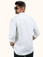 Load image into Gallery viewer, Men Smart Fit Abstract Print Grey Full Sleeve Shirt
