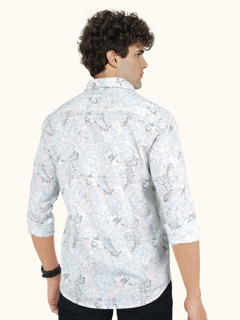 Men Smart Fit Floral Print Multicoloured Full Sleeve Shirt