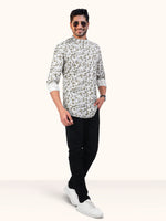 Load image into Gallery viewer, Men Smart Fit Floral Print Mustard Full Sleeve Shirt
