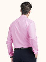 Load image into Gallery viewer, MENS PINK PLAIN SMART FIT FULL SLEEVE FORMAL SHIRT

