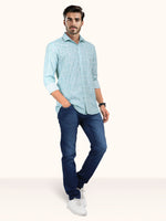 Load image into Gallery viewer, Men Smart Fit Floral Print Green Full Sleeve Shirt
