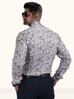 Load image into Gallery viewer, MENS COTTON MULTI COLOR PRINTED SMART FIT FULL SLEEVE FORMAL SHIRT
