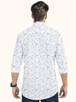 Load image into Gallery viewer, Men Smart Fit Floral Print White Full Sleeve Kurta
